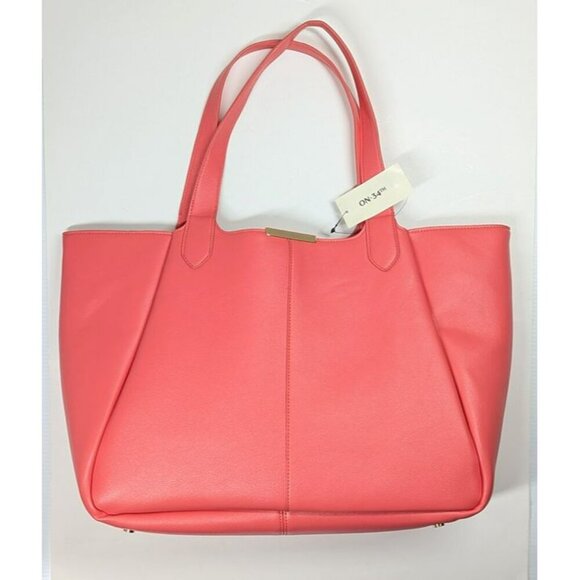 On 34th Azriell Extra-Large Tote Peony Coral, Created for Macy's (MSRP $130) - Picture 3 of 10